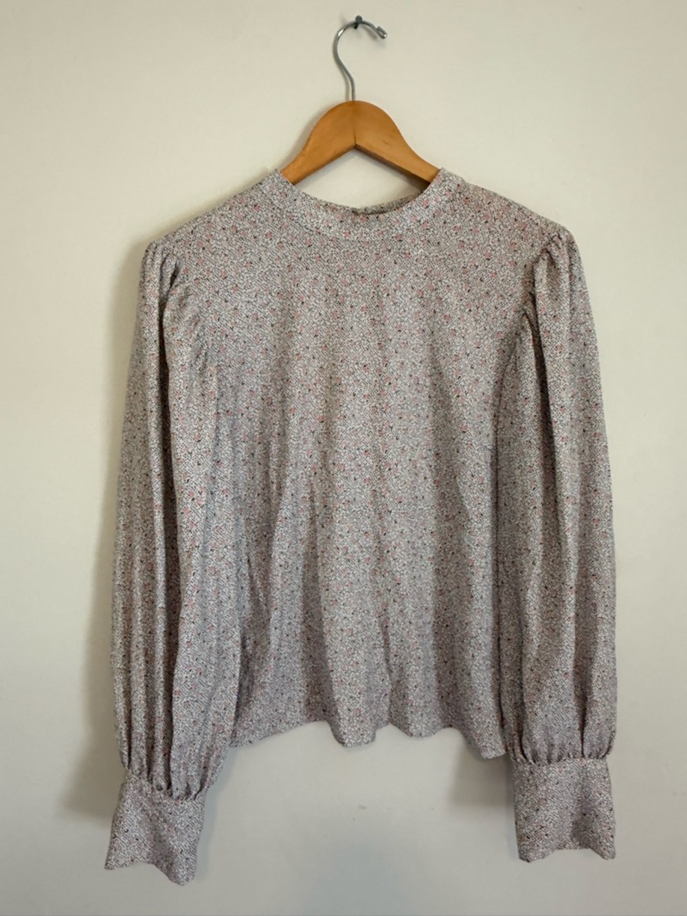 Rachel Zoe Soft Pink Floral Long-Sleeve Blouse
